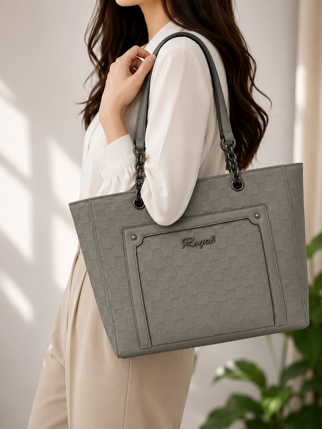 Kelbrik Regal Tote — Ridged Texture Shoulder Bag