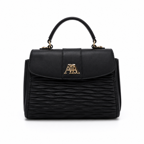 Kelbrik Aura Handbag — Textured Wave Flap Satchel
