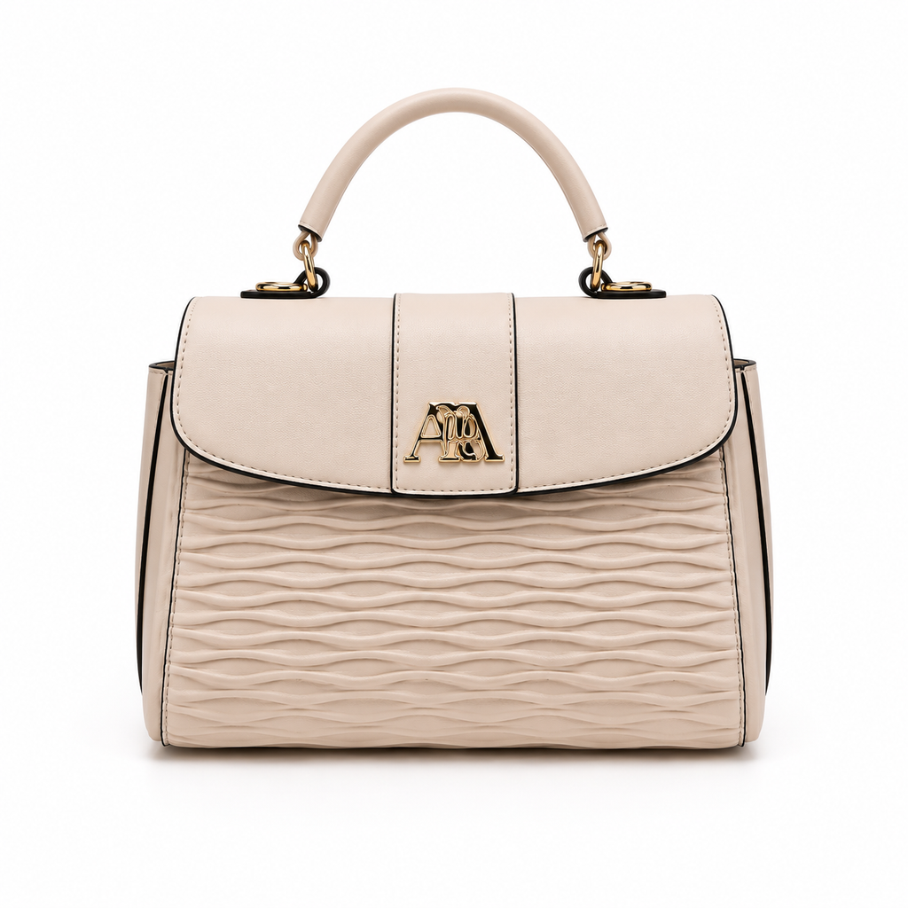 Kelbrik Aura Handbag — Textured Wave Flap Satchel