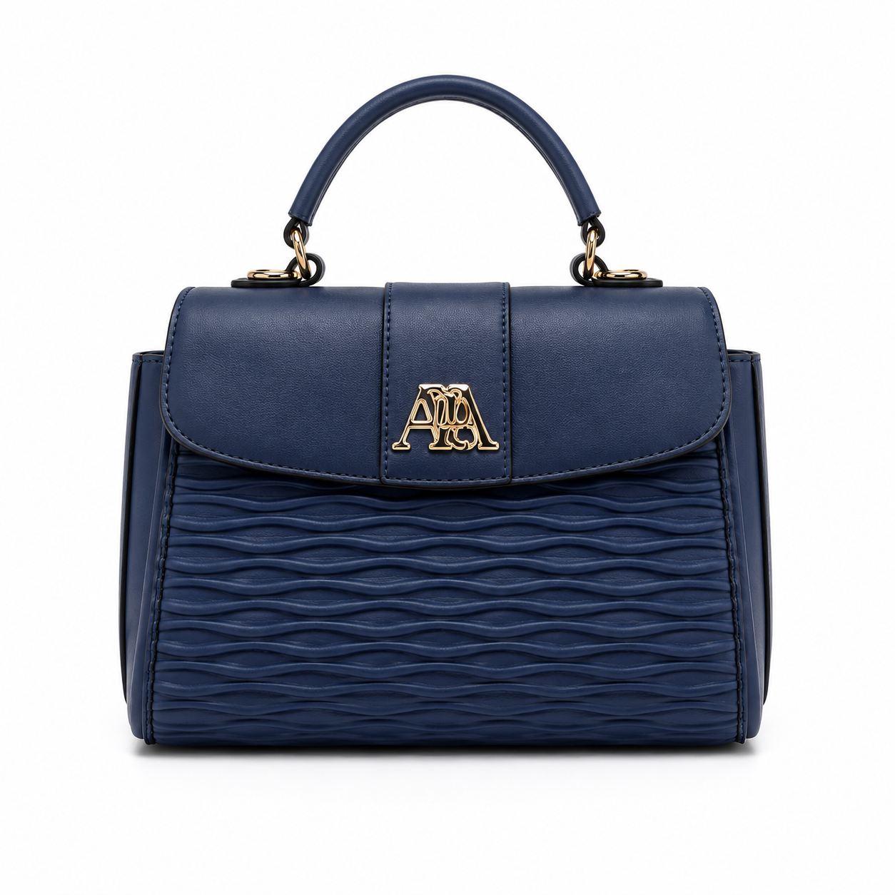 Kelbrik Aura Handbag — Textured Wave Flap Satchel