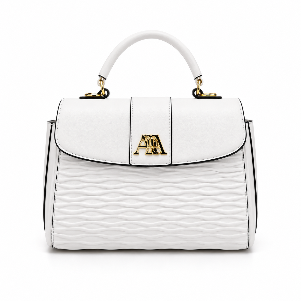 Kelbrik Aura Handbag — Textured Wave Flap Satchel