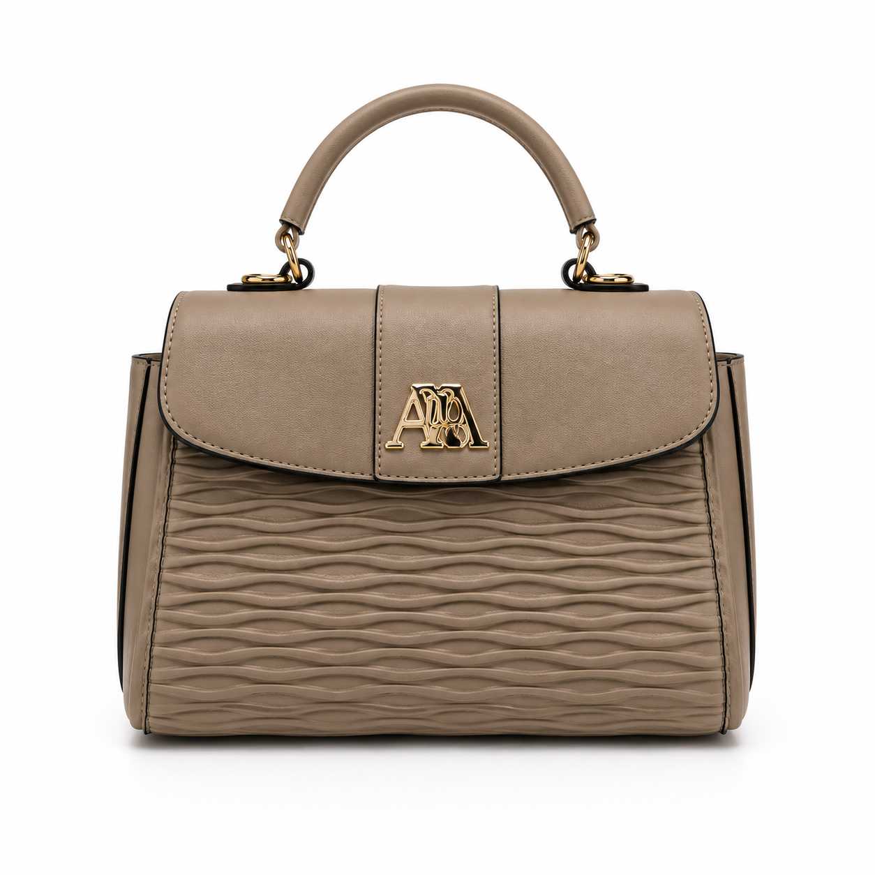 Kelbrik Aura Handbag — Textured Wave Flap Satchel