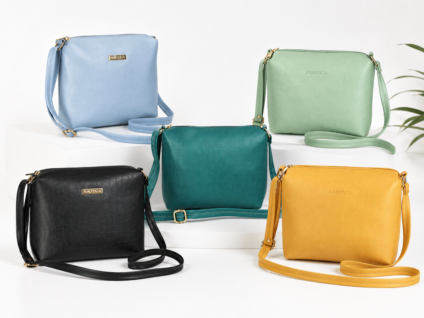 Nautica Crocodile-Embossed Crossbody Bag