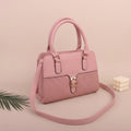 Kelbrik Woven Suede Handbag — Top Handle Bag