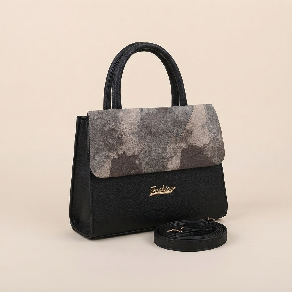Kelbrik Patchwork Shoulder Bag — Color Block Top Handle