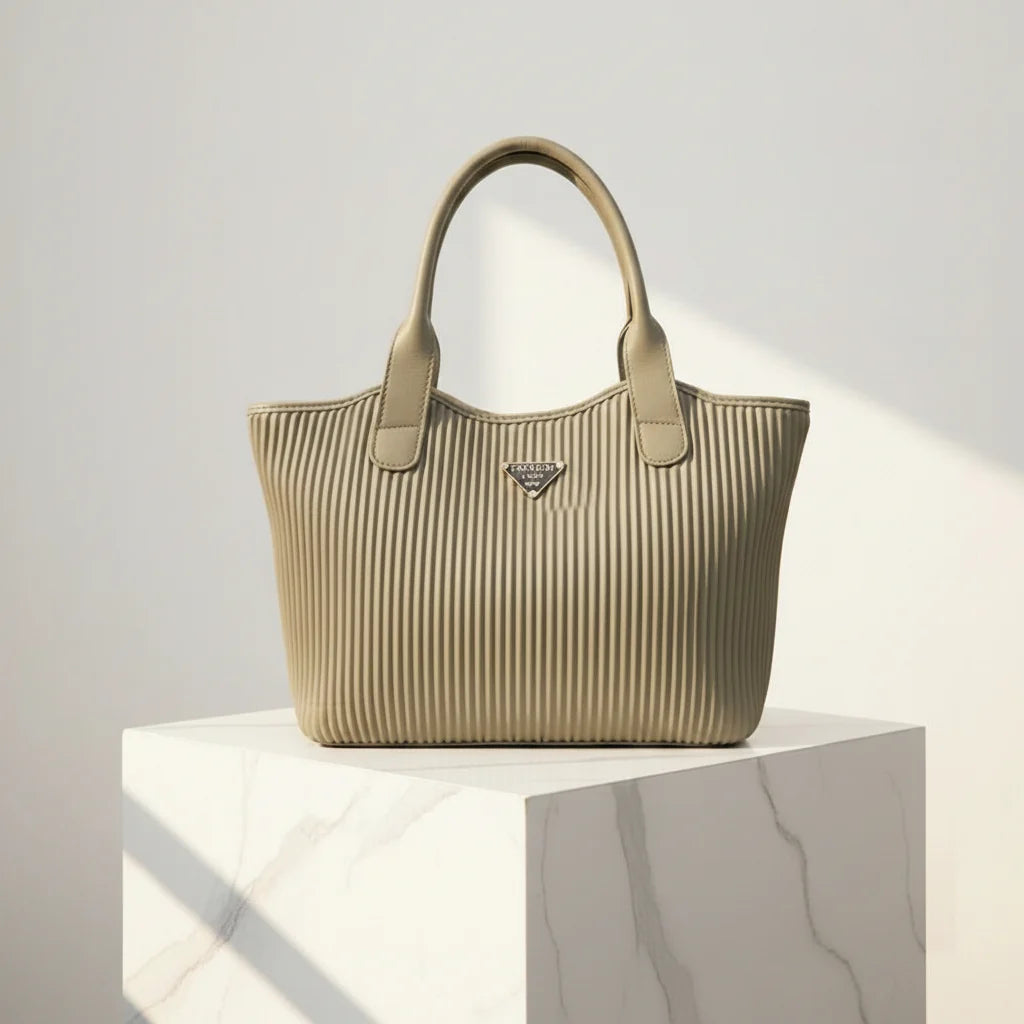 Kelbrik Ribbed Tote — Textured Shoulder Bag