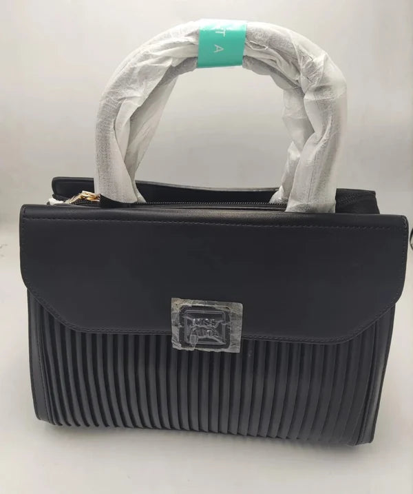 Kelbrik Aura Handbag — Textured Wave Flap Satchel