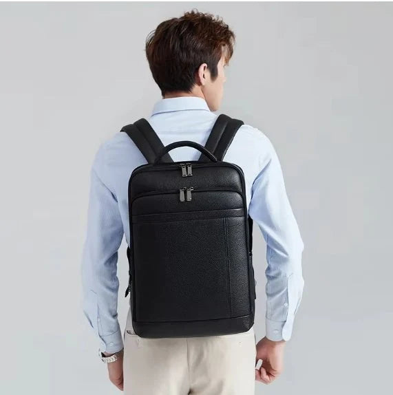 SecureLock- Smart Leather Laptop Backpack