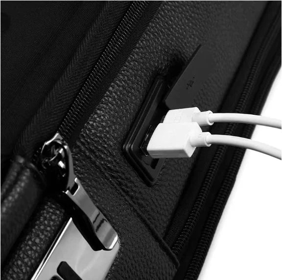 SecureLock- Smart Leather Laptop Backpack