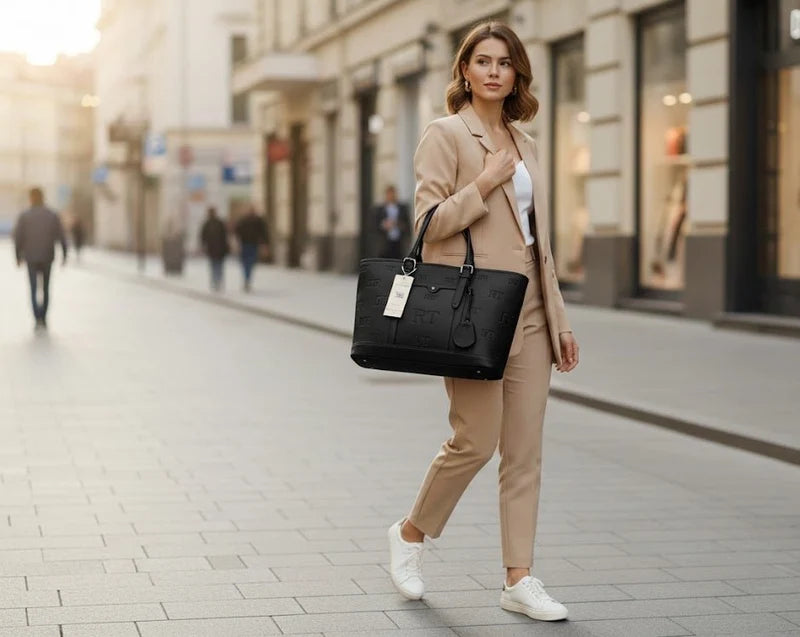 Kelbrik Trend Tote — RT Embossed Monogram Bag