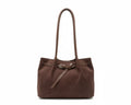 Kelbrik Suede Slouch Tote — Belted Shoulder Bag