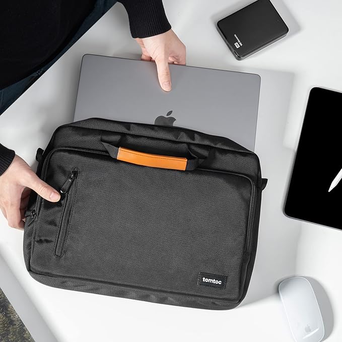 Tomtoc Tech Tote Bag — Padded Laptop Briefcase